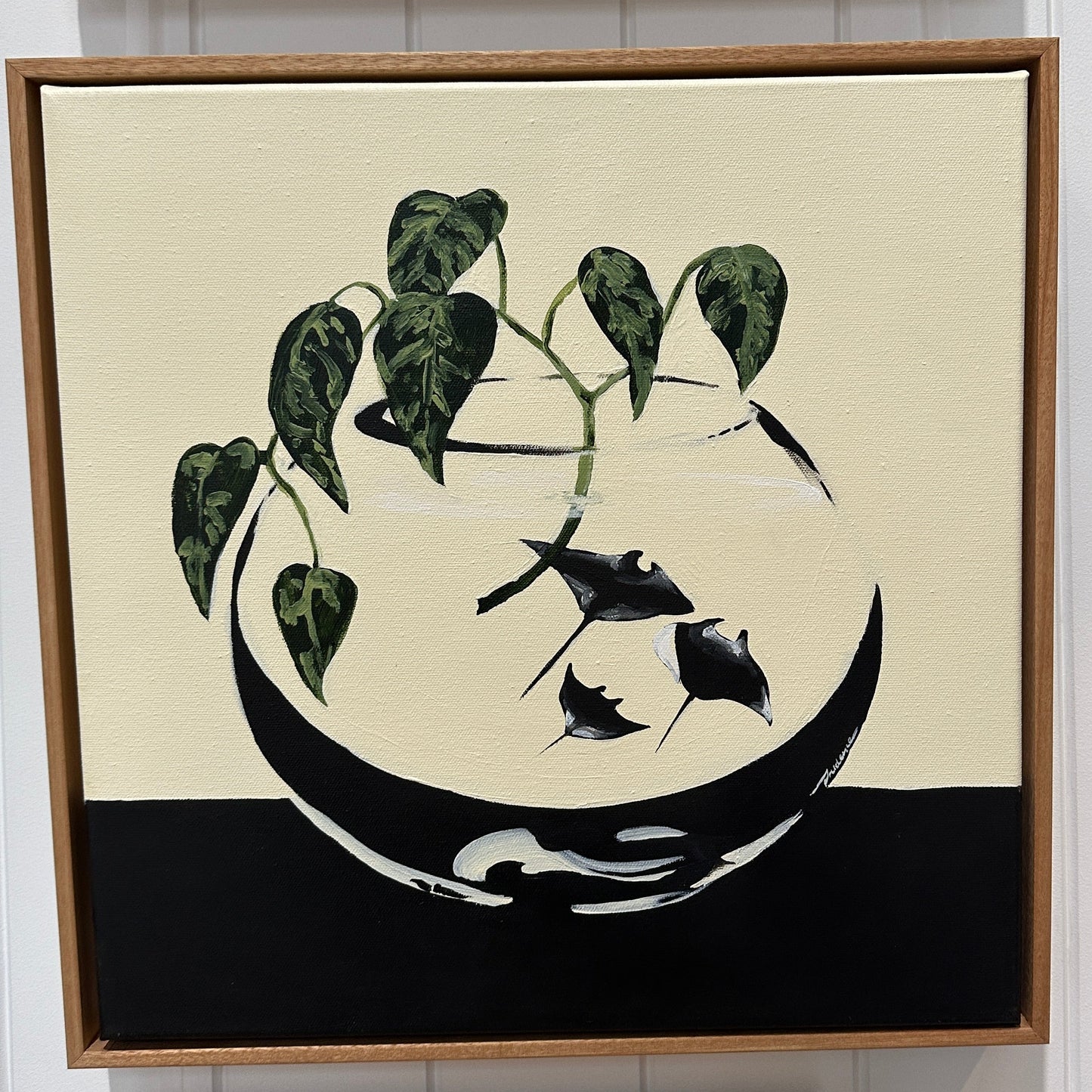 Land Meet Sea (Manta Rays and Satin Protea)