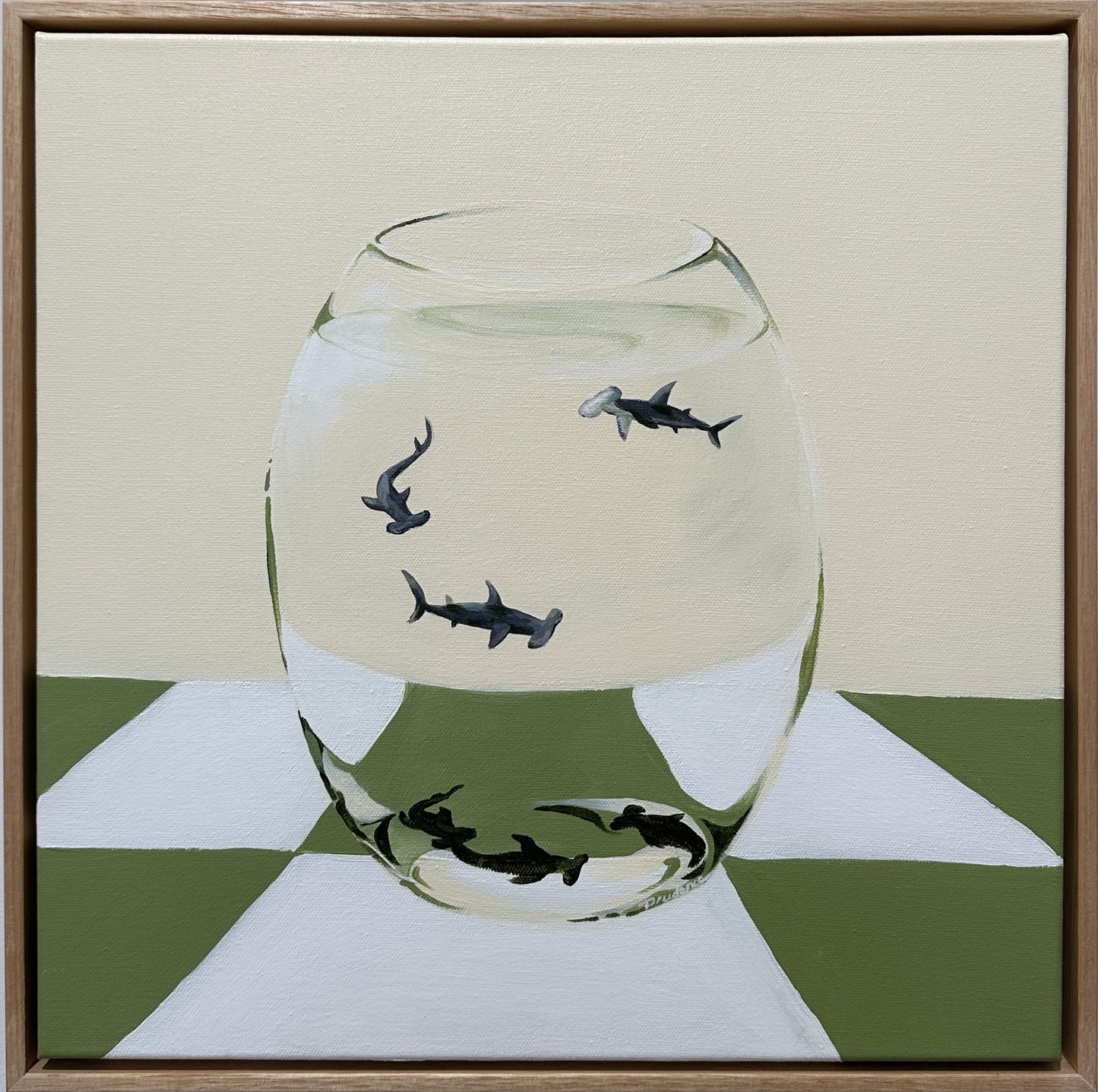 Behind Glass (Hammerheads, Green Checks)