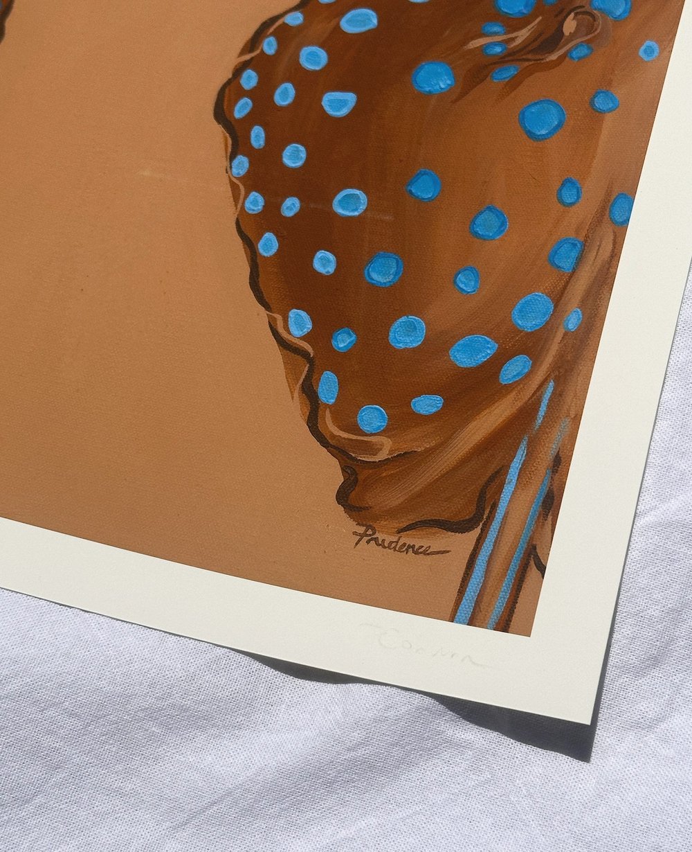 'Blue Ribbon' Art Print