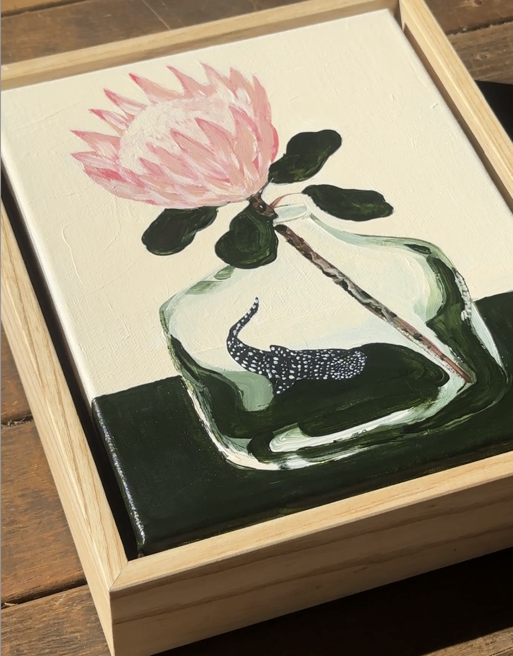 Land Meet Sea (Protea and Whale Shark)