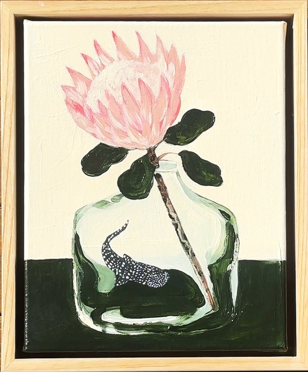 Land Meet Sea (Protea and Whale Shark)