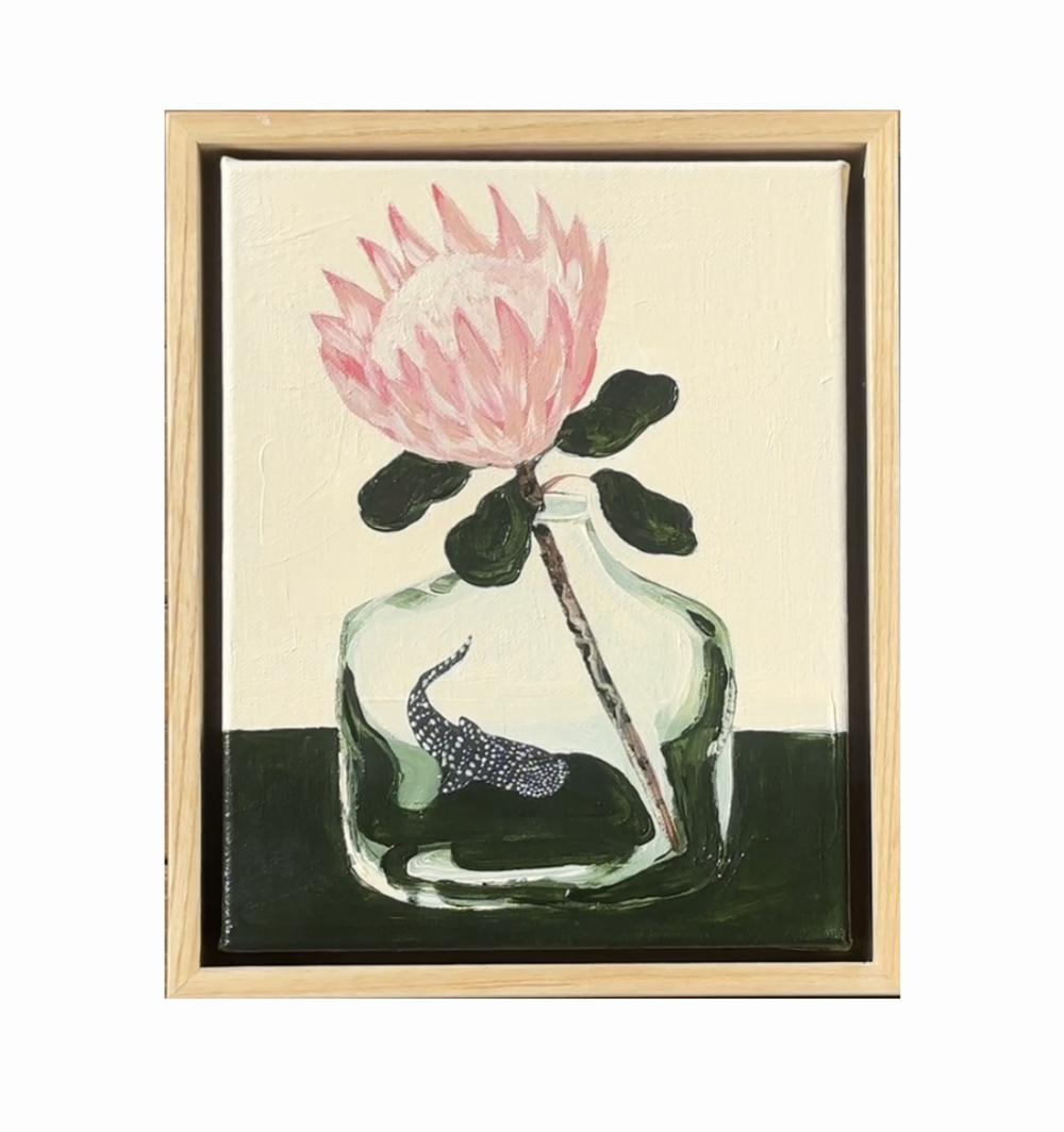 Land Meet Sea (Protea and Whale Shark)