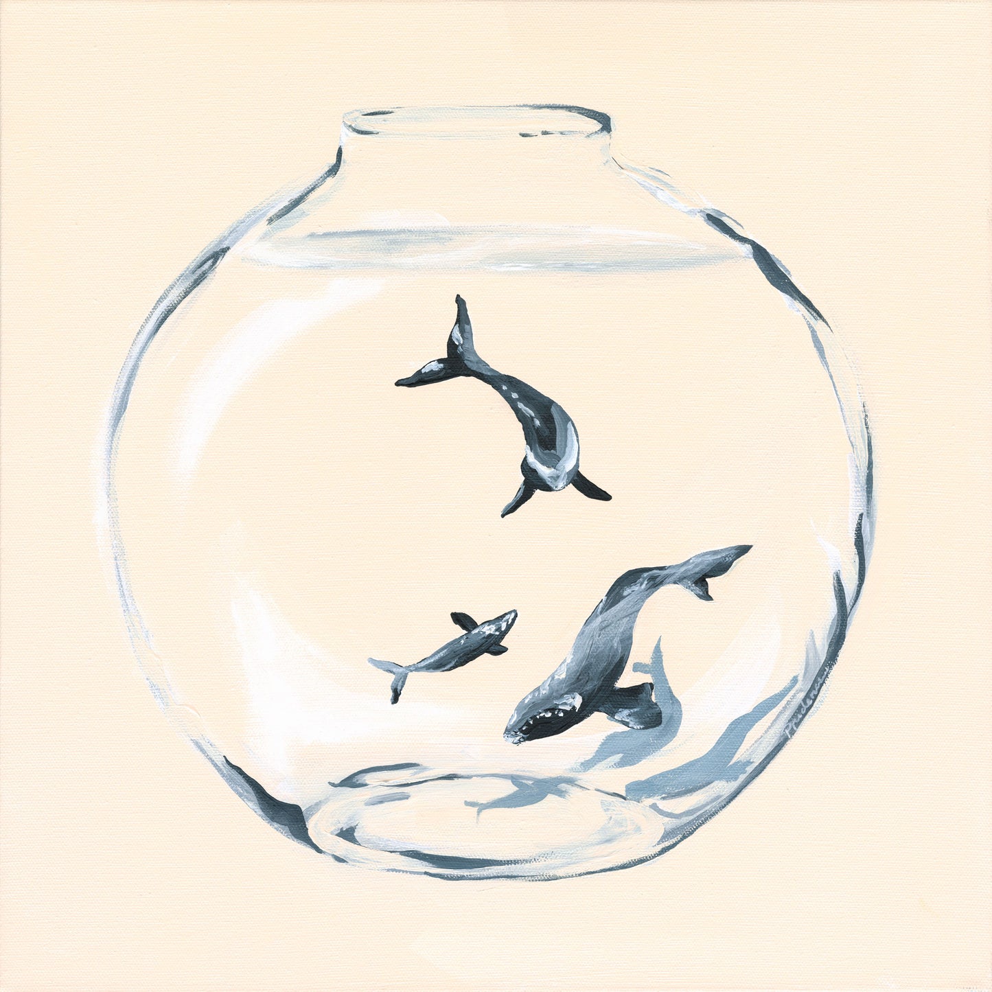 'Take Me Home (Southern Right Whales)' Art Print