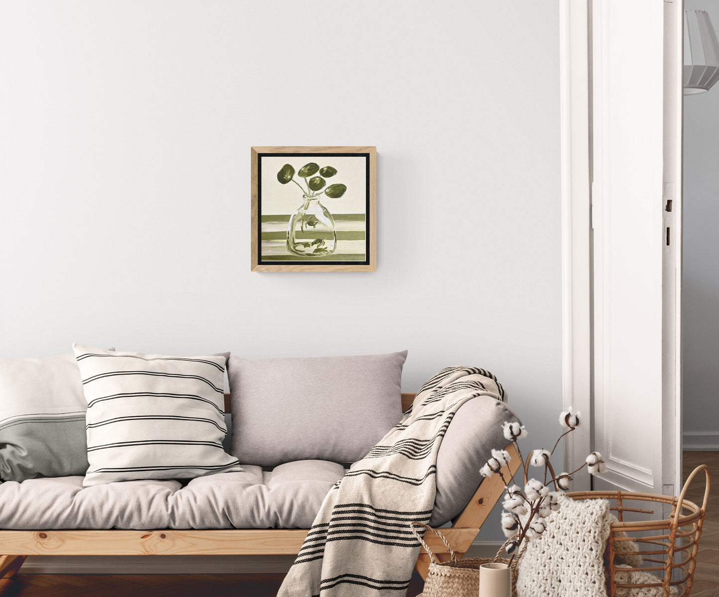 'Land Meet Sea (Turtles and Money Plant)' Canvas Print