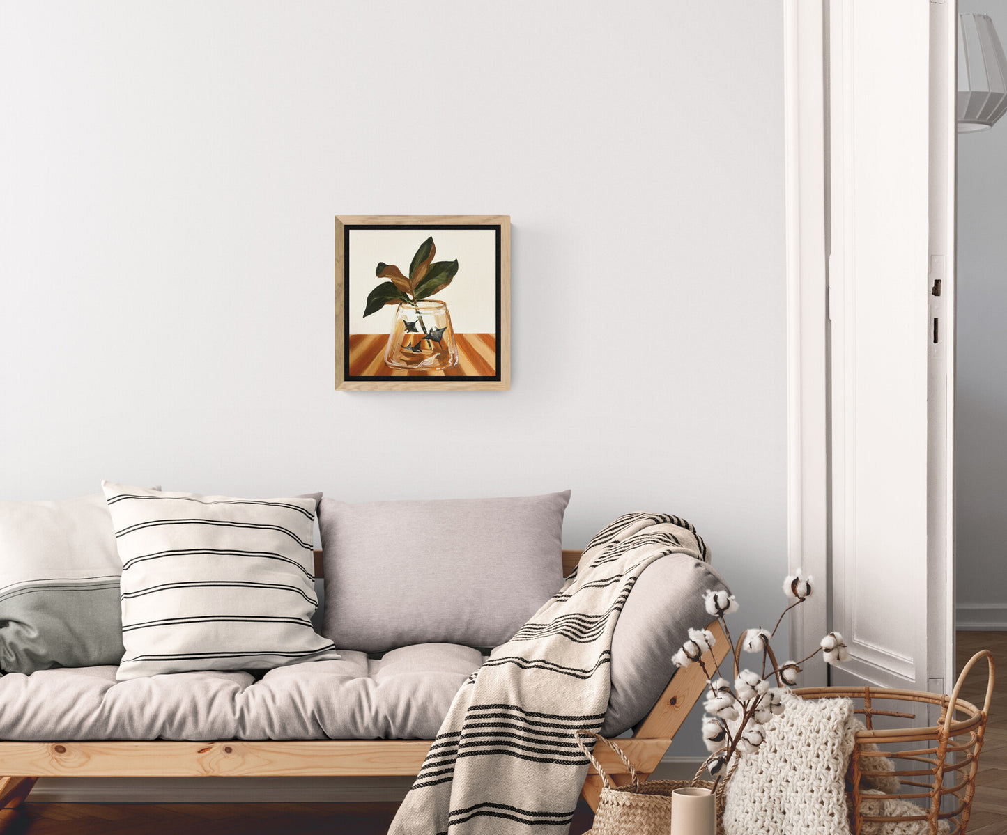'Land Meet Sea (Manta Rays and Magnolia)' Canvas Print