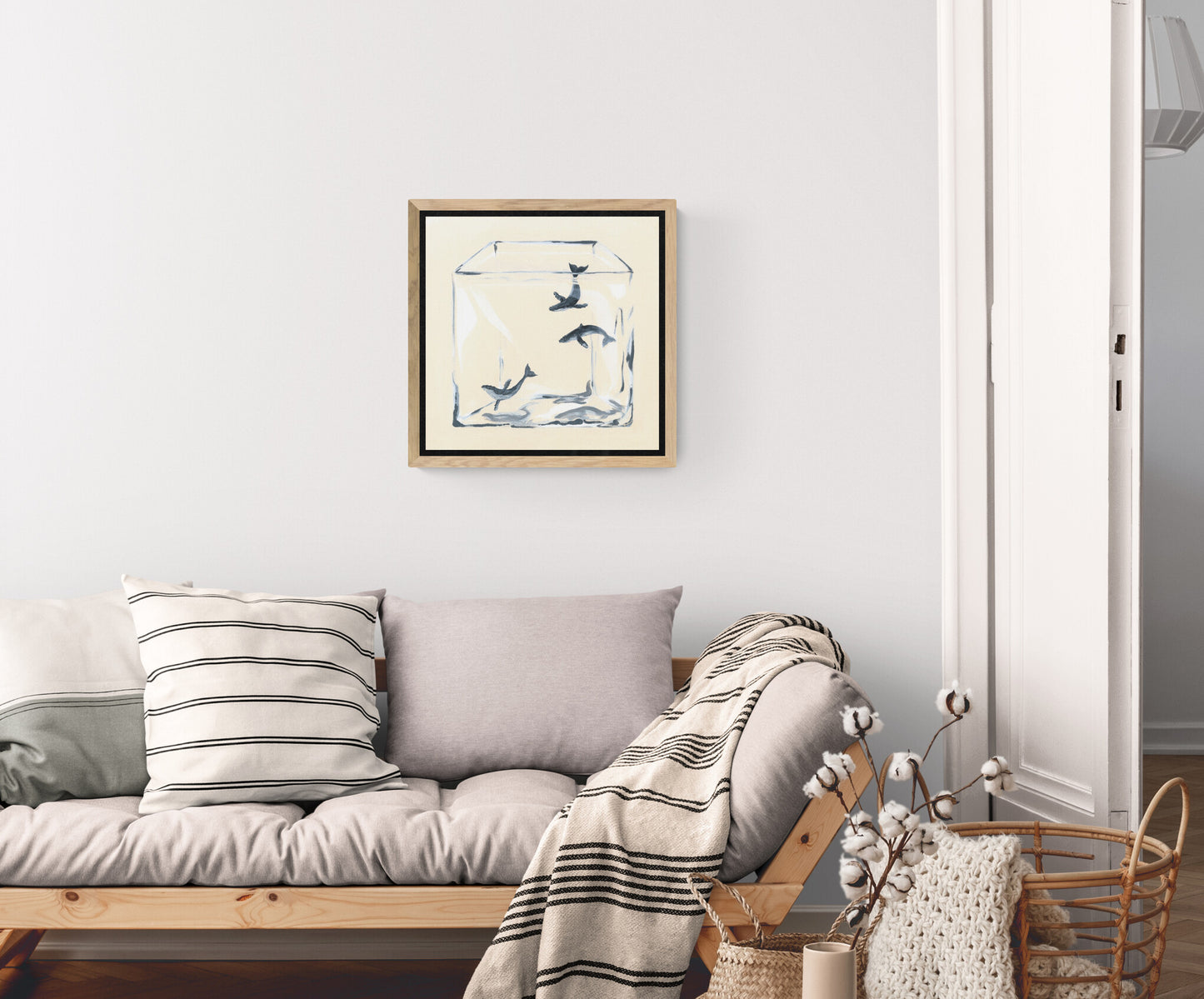 'Behind Glass (Humpback Whale Pod)' Canvas Print