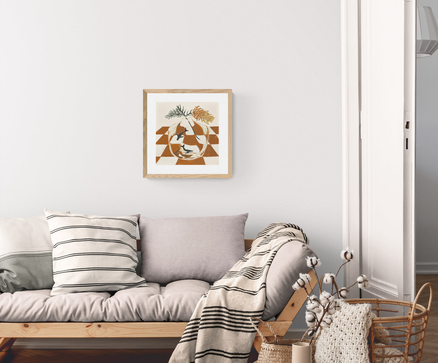 'Land Meet Sea (Humpbacks and Grevillea)' Art Print