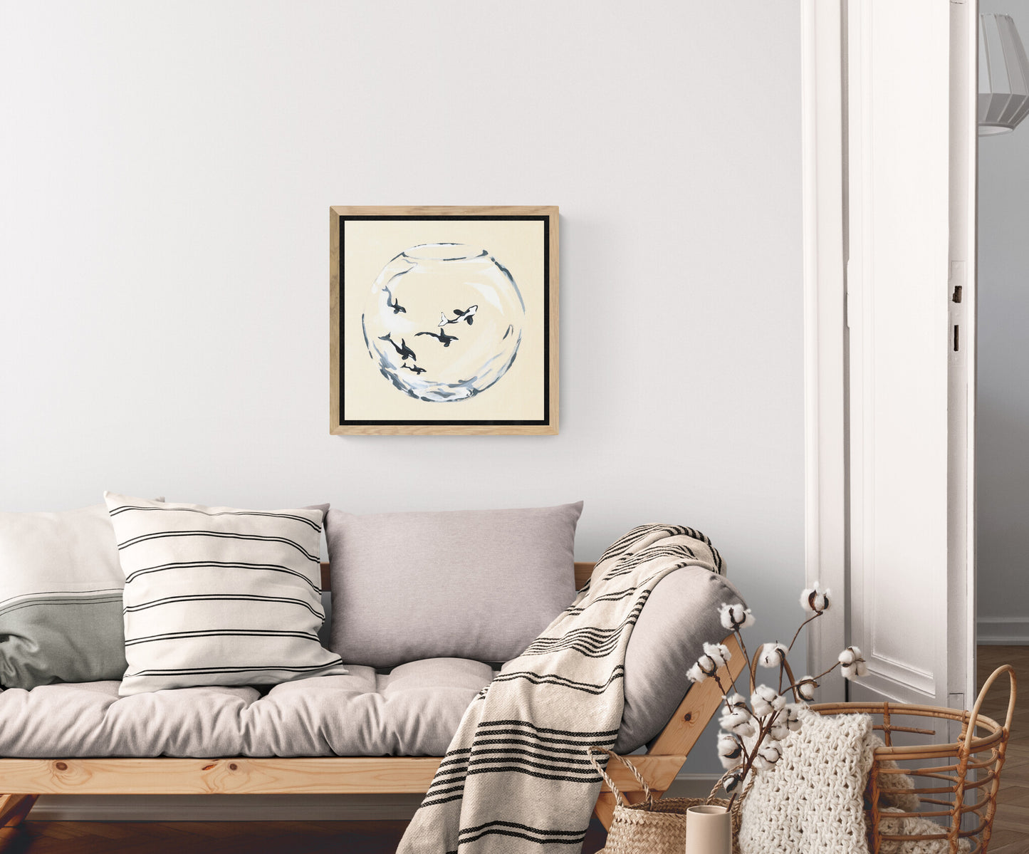 'Behind Glass (Orca Pod)' Canvas Print