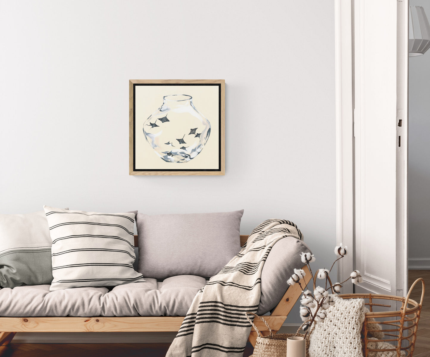 'Behind Glass (Spotted Ray Fever)' Canvas Print