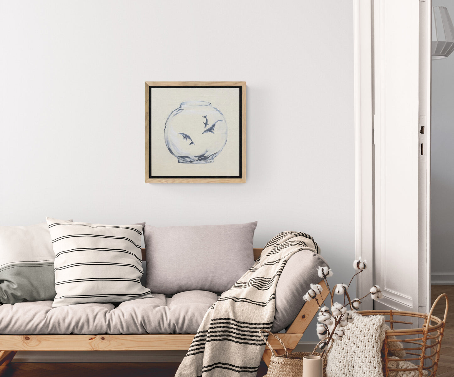 'Behind Glass (Humpback Whale Pod II)' Canvas Print