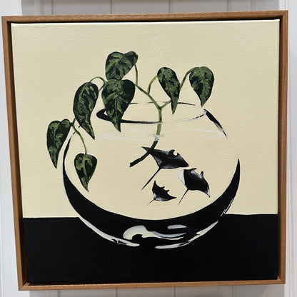 Land Meet Sea (Manta Rays and Satin Protea)