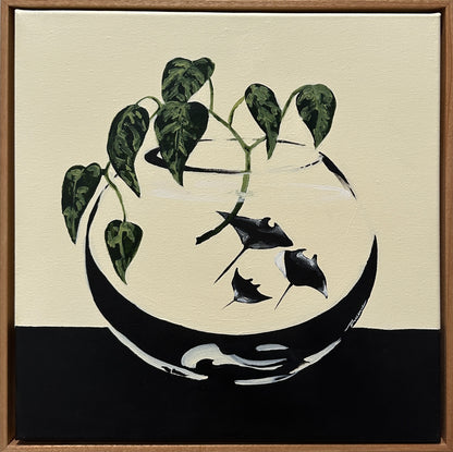 Land Meet Sea (Manta Rays and Satin Protea)