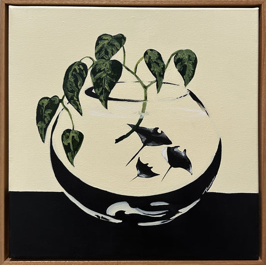 Land Meet Sea (Manta Rays and Satin Protea)