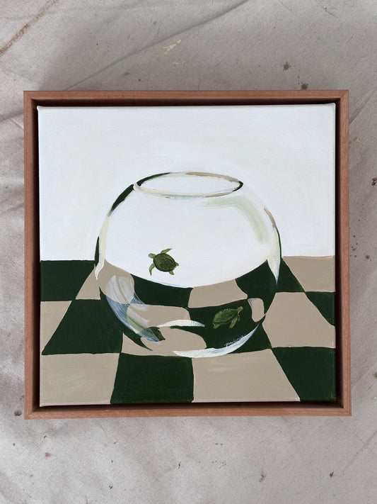 Behind Glass (Turtles & Green Check)