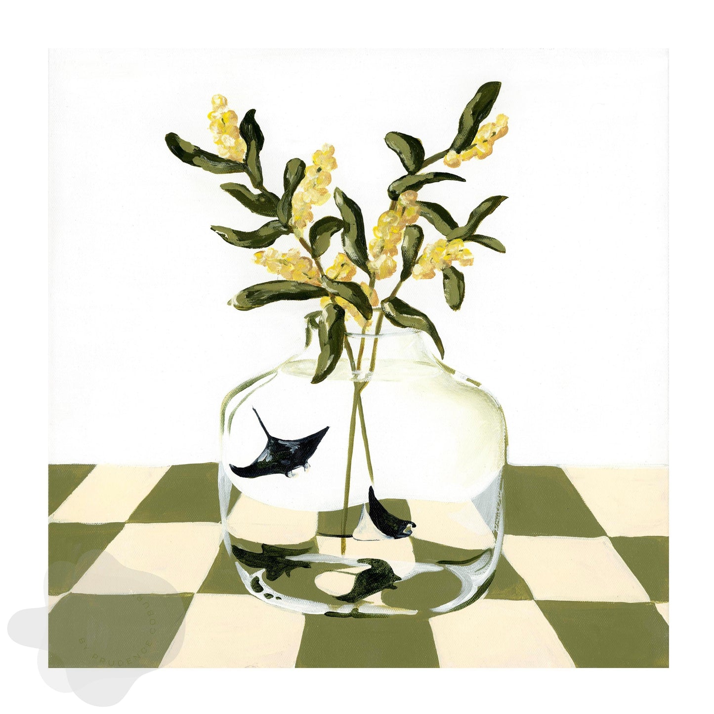 'Land Meet Sea (Wattle and Manta Rays)' Art Print