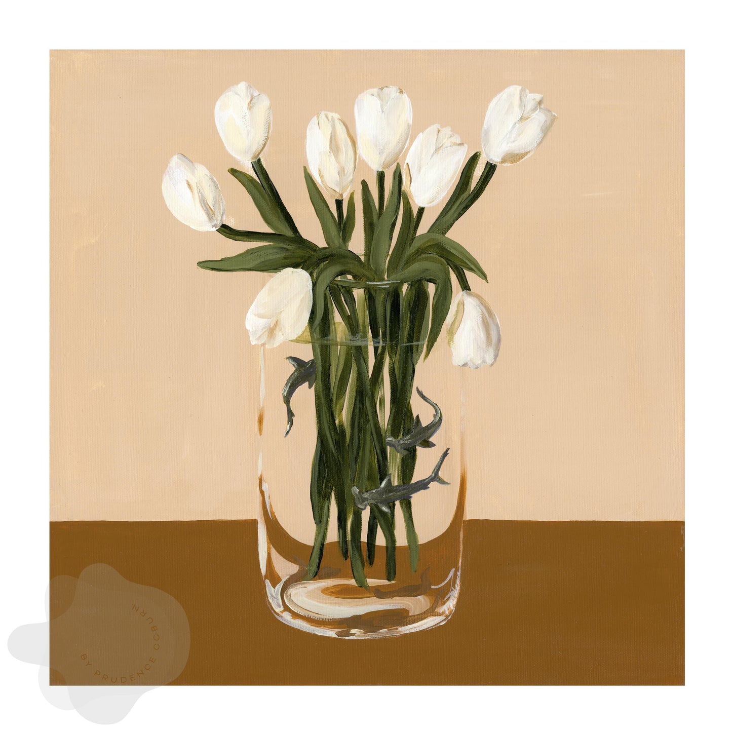 'Land Meet Sea (Tulips and Hammerheads)' Art Print