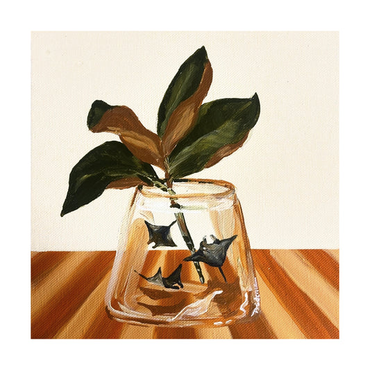 'Land Meet Sea (Manta Rays and Magnolia)' Art Print