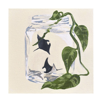 'Propagate (Manta Rays and Devils Ivy)' Art Print