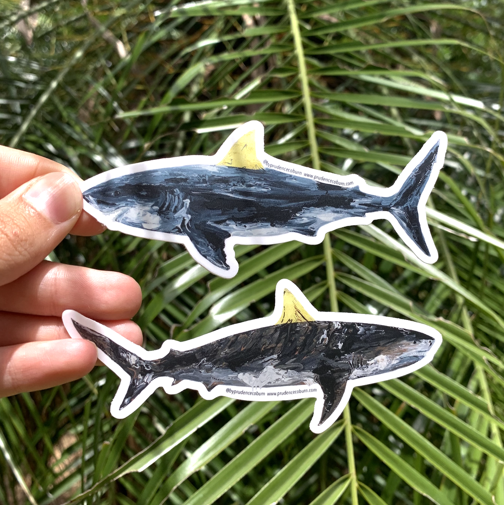 White Shark Vinyl Sticker